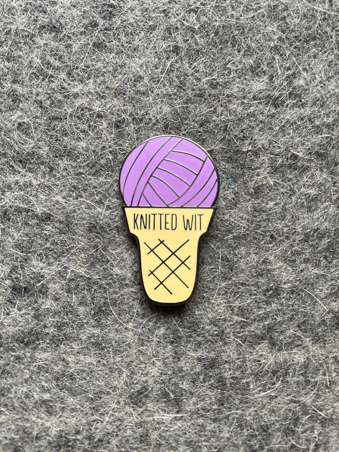 Knitted Wit Ice Cream Enamel Pin