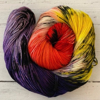 Autiqueer Pride- Hand dyed yarn - Mohair - Fingering - Sock - DK - Sport - Worsted - Bulky - Variegated yarn