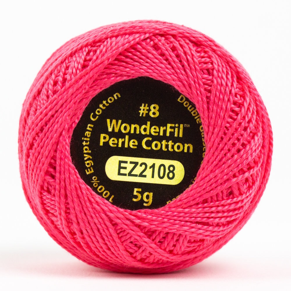 Wonderfil Eleganza Perle Cotton Thread #8 Alison Glass - EZ2108 Salmon / embroidery stitching thread