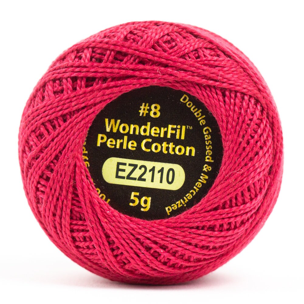 Wonderfil Eleganza Perle Cotton Thread #8 Alison Glass - EZ2110 Ruby / embroidery stitching thread