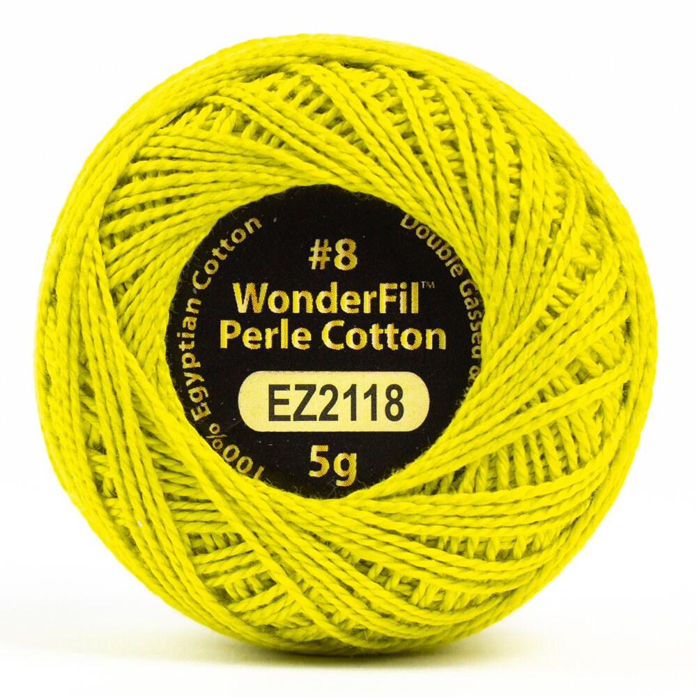 Wonderfil Eleganza Perle Cotton Thread #8 Alison Glass - EZ2118 Sulfur/ embroidery stitching thread