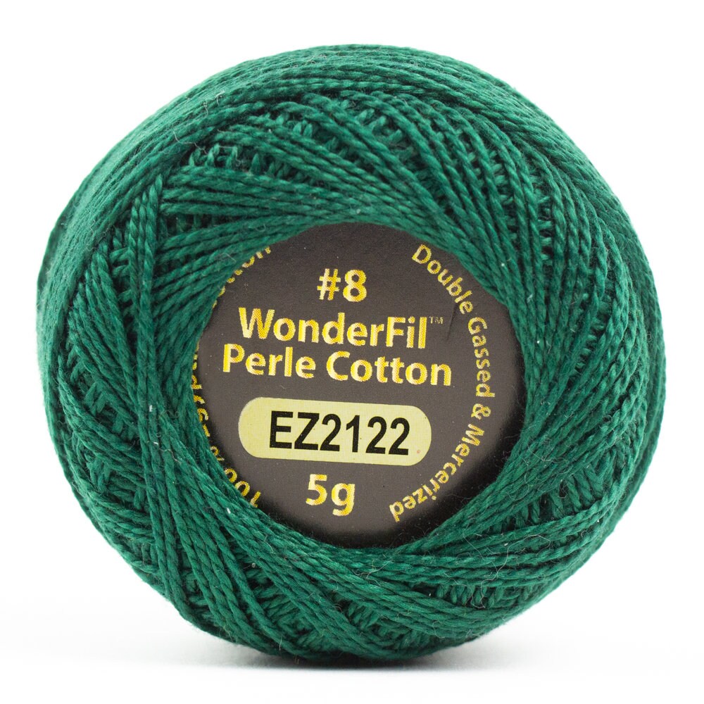 Wonderfil Eleganza Perle Cotton Thread #8 Alison Glass - EZ2122 Peacock/ embroidery stitching thread