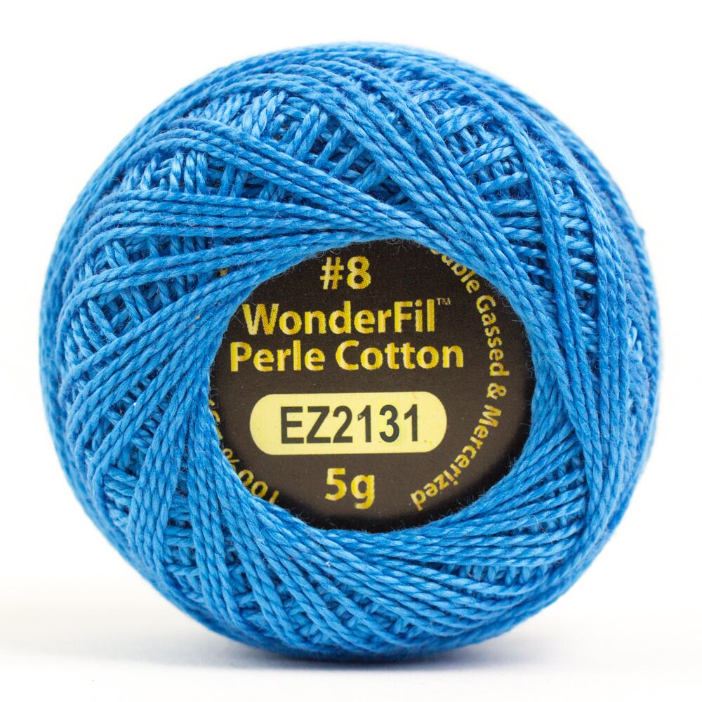Wonderfil Eleganza Perle Cotton Thread #8 Alison Glass - EZ2131 Blue Bonnet / embroidery stitching thread