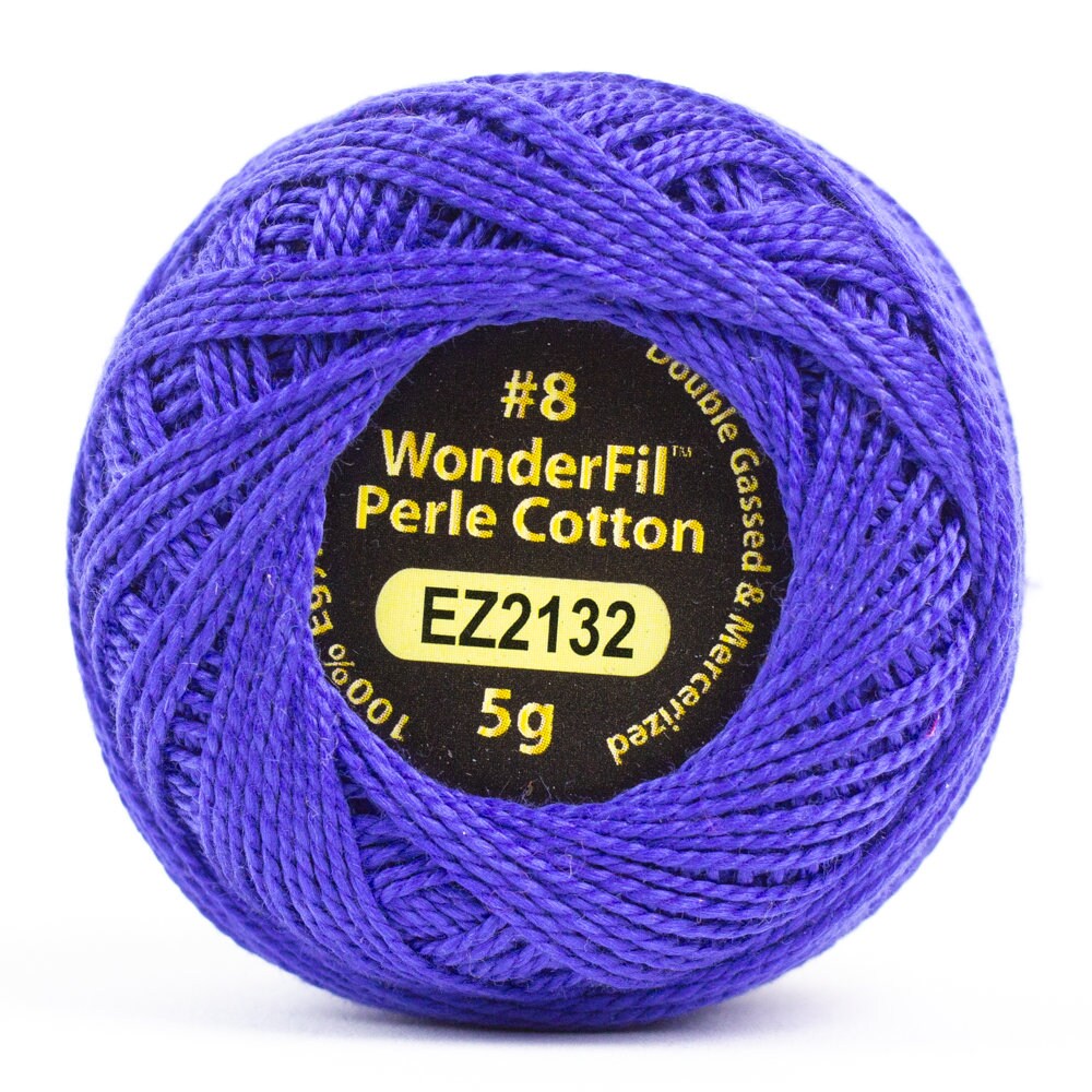Wonderfil Eleganza Perle Cotton Thread #8 Alison Glass - EZ2132 Cobalt / embroidery stitching thread