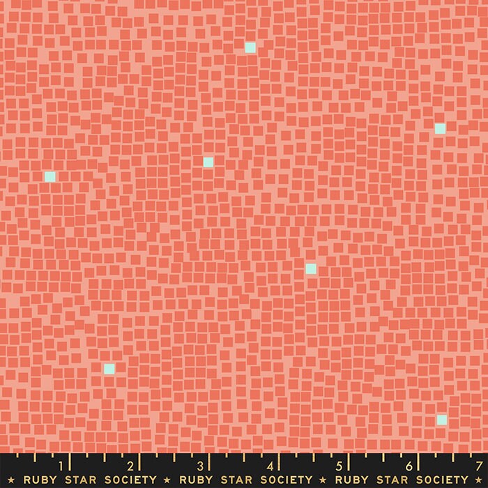 Pixel Tangerine Dream Fabric by Rashida Coleman-Hale for Ruby Star Society / RS1046 27 / Half yard continuous cut