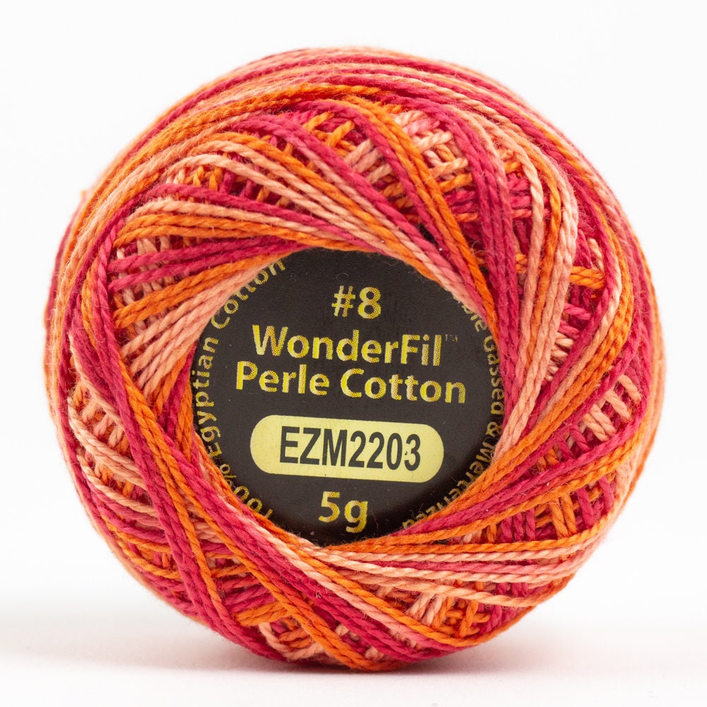 Wonderfil Eleganza Perle Cotton Thread #8 Alison Glass Variegated - EZM2203 Electric / embroidery stitching thread