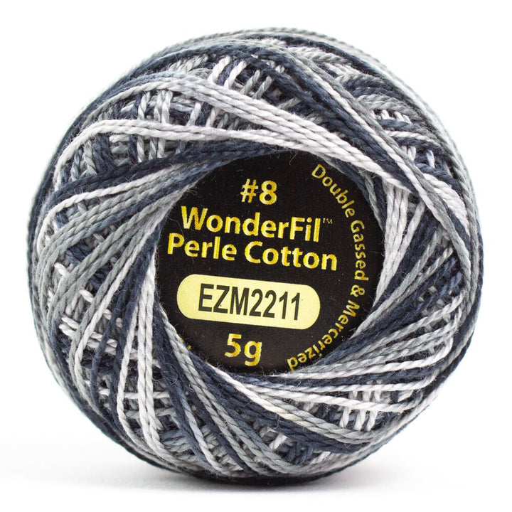 Wonderfil Eleganza Perle Cotton Thread #8 Alison Glass Variegated - EZM2211 Pepper / embroidery stitching thread