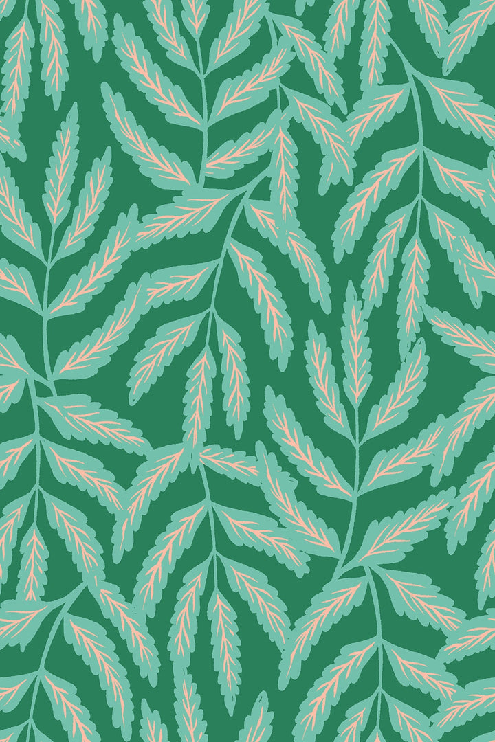 Florida V2 RAYON Emerald Leaves Fabric by Sarah Watts for Ruby Star Society / RS2063 13R / Half yard continuous cut