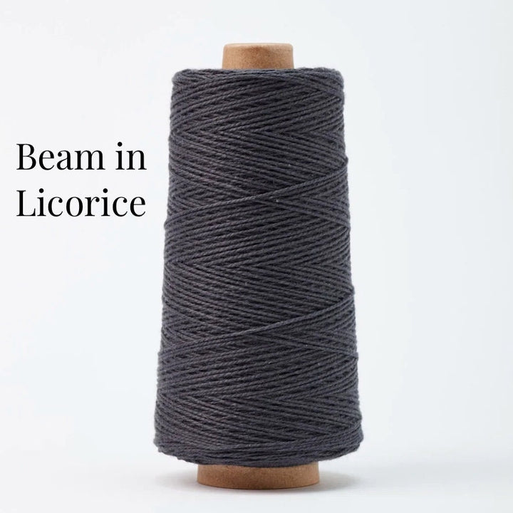 Gist Beam 3/2 organic cotton weaving yarn LICORICE dark grey