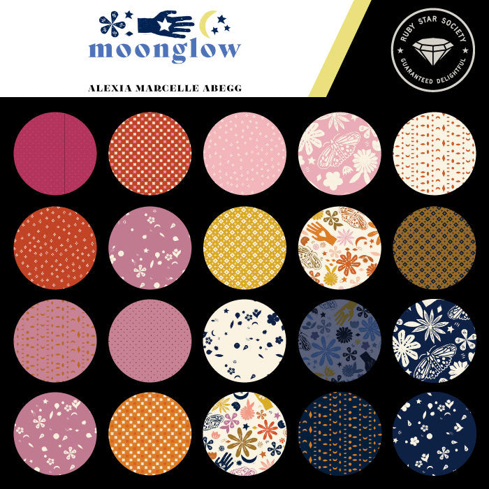Moonglow Natural Phases Geometric Moon Fabric by Alexia Marcelle Abegg for Ruby Star Society / RS4080 11 / Half yard continuous cut