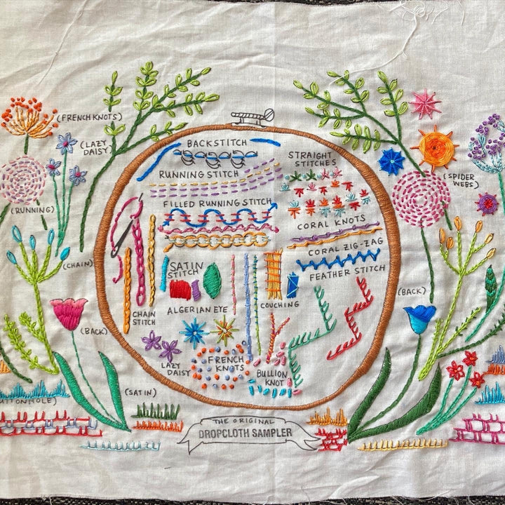 Dropcloth Original Sampler embroidery sampler preprinted