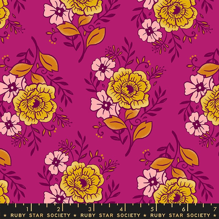 Reading Nook Heirloom Berry Fabric by Sarah Watts for Ruby Star Society / RS2078 13 / Half yard continuous cut