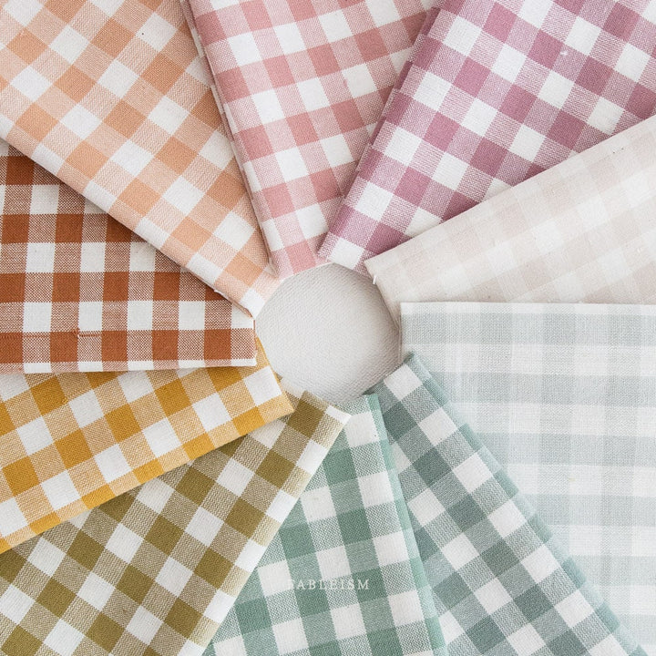 Camp Gingham by Fabelism in TULIPWOOD CMP-10 / Cotton Fabric / Quilting Garment-making / half yard continuous cut