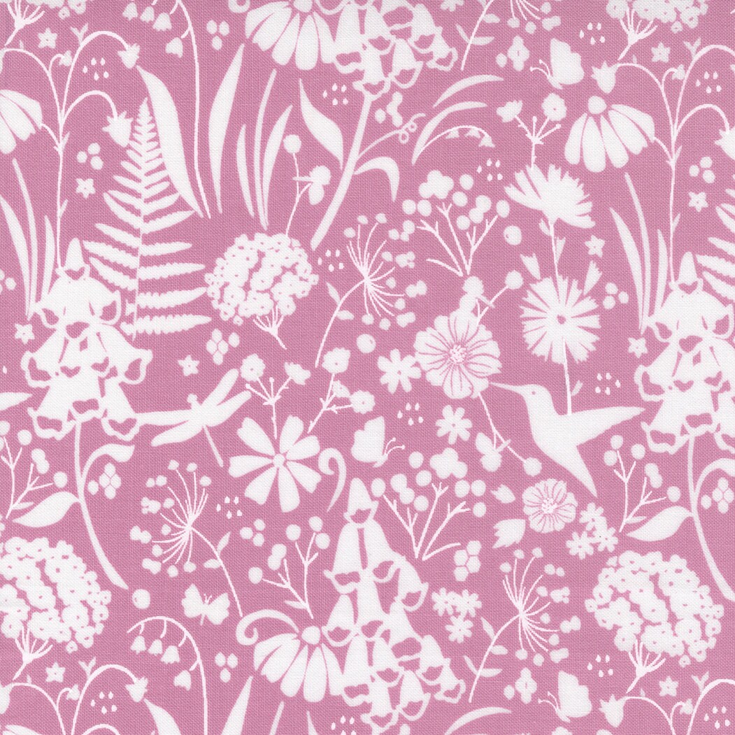 Wild Meadow Stroll Sweet Pea Fabric by Sweetfire Road for Moda / 43132 16 / Half yard continuous cut