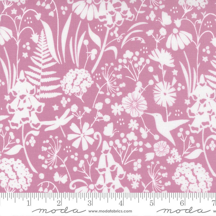 Wild Meadow Stroll Sweet Pea Fabric by Sweetfire Road for Moda / 43132 16 / Half yard continuous cut