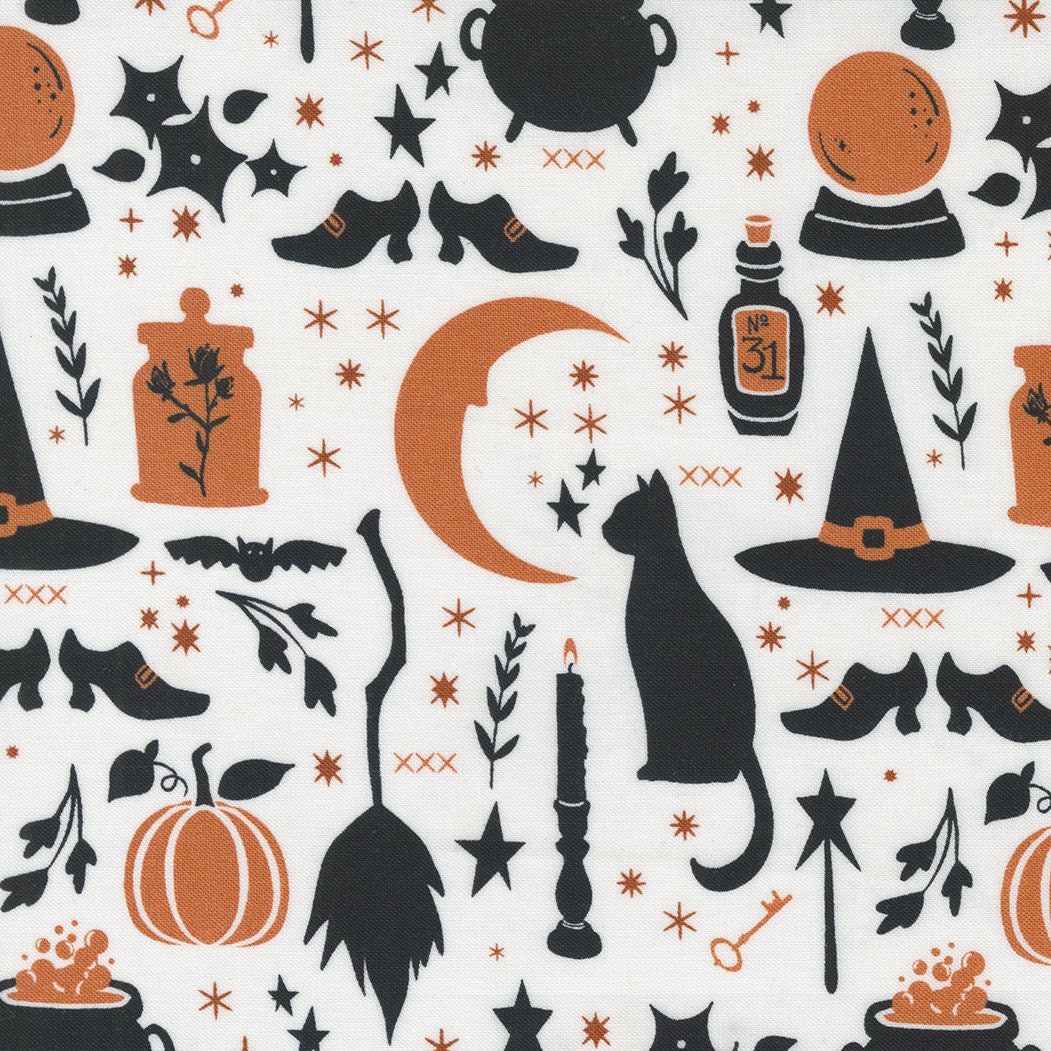 Spellbound Ghost All Hallows Eve Fabric by Sweetfire Road for Moda / 43140 11 / Half yard continuous cut