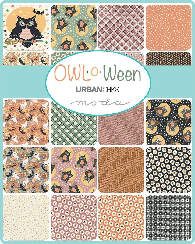 Owl-O-Ween Layer Cake by Urban Chiks for Moda / 40 2.5" strips