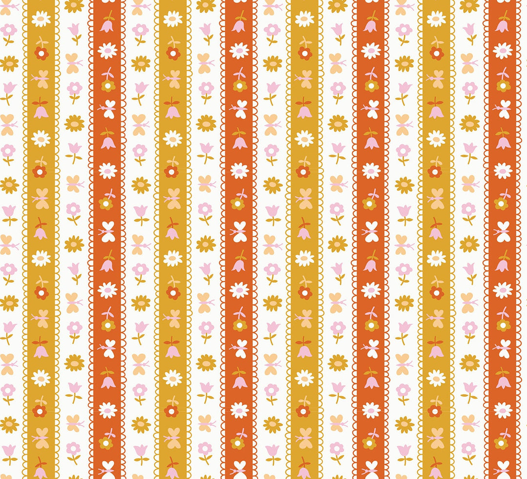 Lil Ribbon Stripe Cactus Fabric by Kimberly Kight for Ruby Star Society / RS3056 11 / Half yard continuous cut