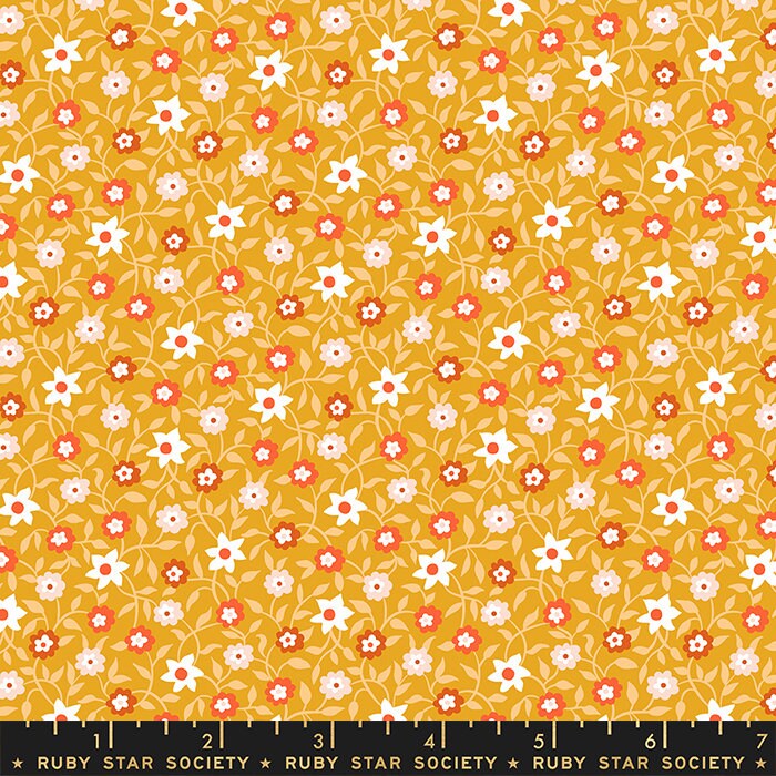 Lil Creeping Vine Cactus Fabric by Kimberly Kight for Ruby Star Society / RS3055 11 / Half yard continuous cut