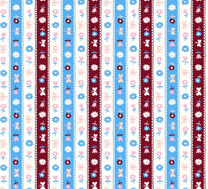 Lil Ribbon Stripe Altitude Fabric by Kimberly Kight for Ruby Star Society / RS3056 16 / Half yard continuous cut