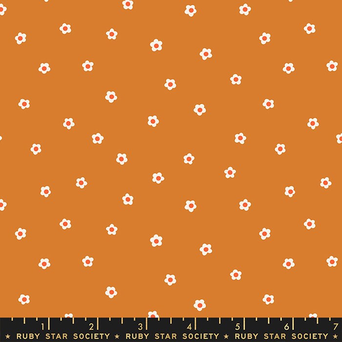 Lil Lil Pocket Posy Caramel Fabric by Kimberly Kight for Ruby Star Society / RS3059 13 / Half yard continuous cut