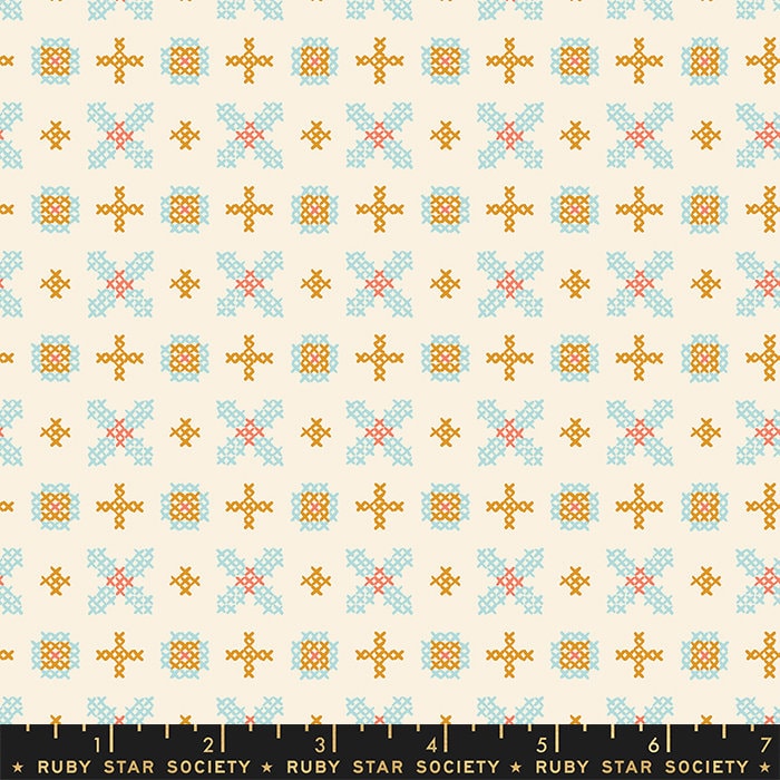 Winterglow Natural Cross Stitch by Collaborative Collection for Ruby Star Society / RS5111 12 / Half yard continuous cut